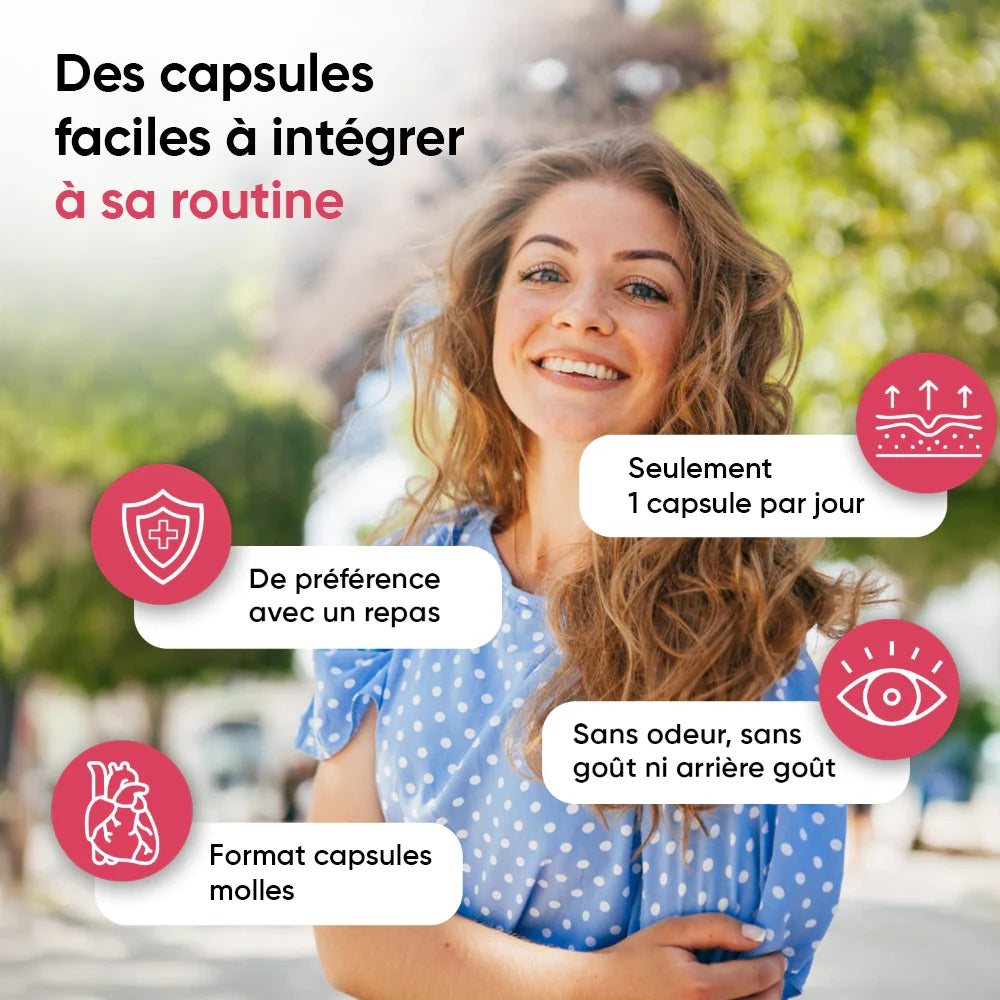 Astaxanthine Naturelle, 240 Gélules Molles Vegan pour 8 Mois, Issue d'Algue Marine Haematococcus Pluvialis