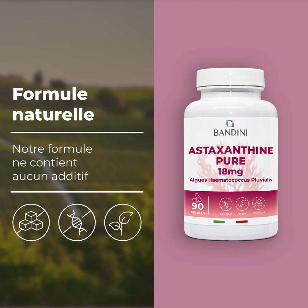 Bandini Astaxanthine pure 90 gèlules de 18mg - Antioxydant puissant