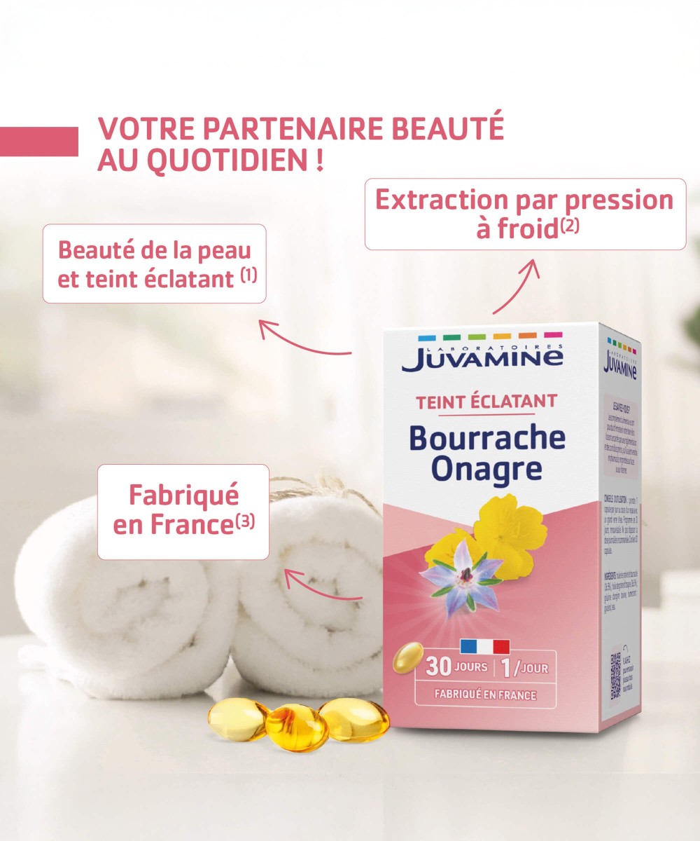 Juvamine BOURRACHE, ONAGRE |Teint éclatant