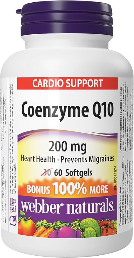 Complément alimentaire | Webber Naturals CoQ10 200 mg