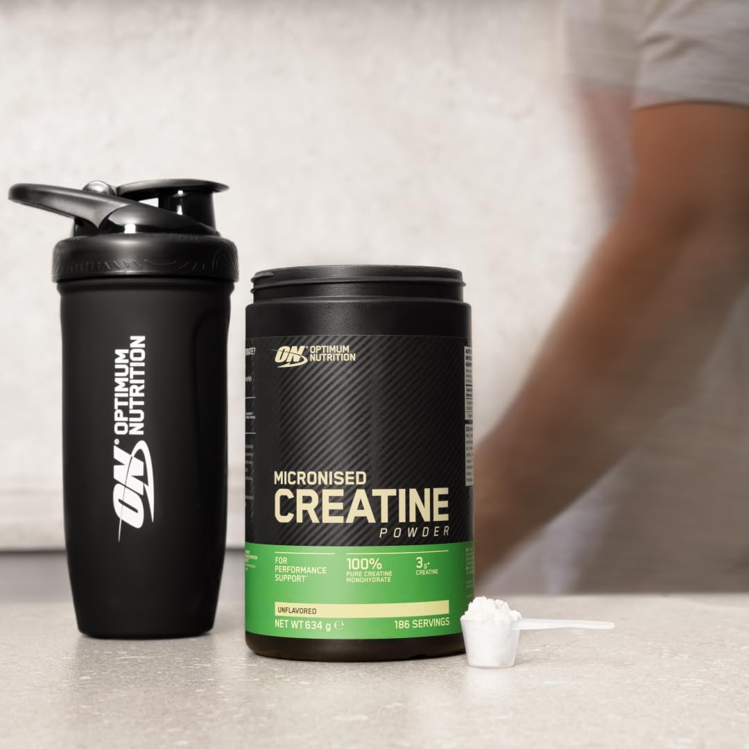 Complément alimentaire| Optimum Nutrition Créatine Micronisée en Poudre, Sans Arôme, 317g, 93 Doses