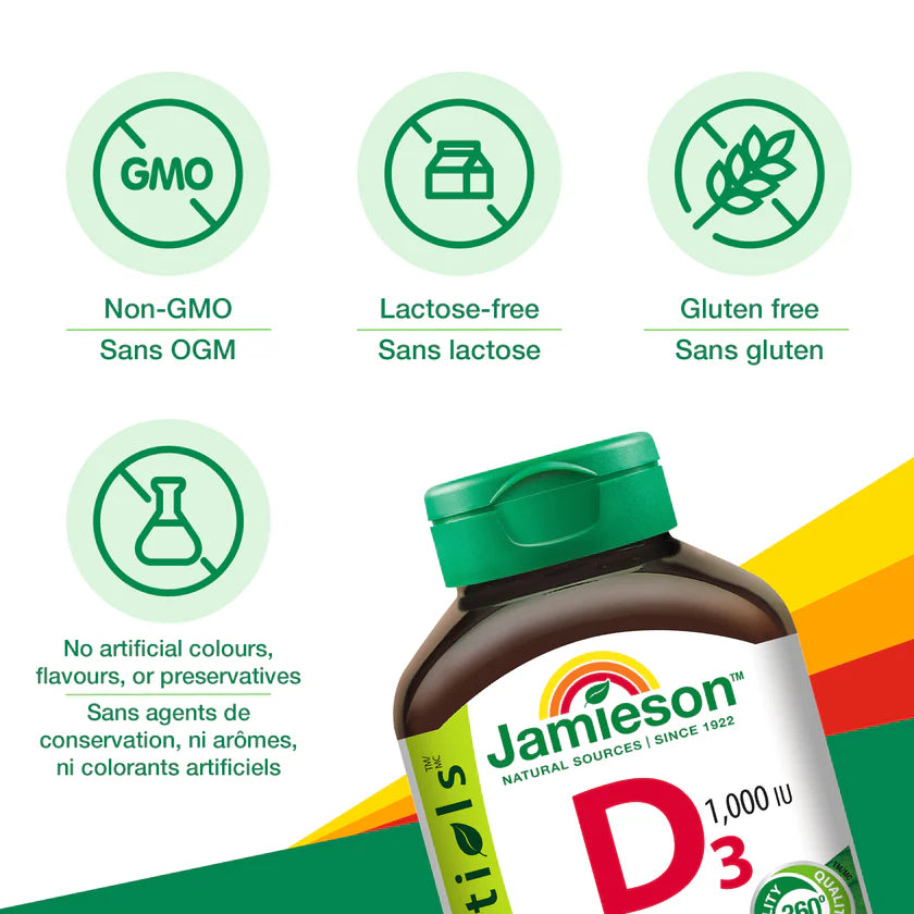 Jamieson Vitamine D3 1 000 UI 240 capsules