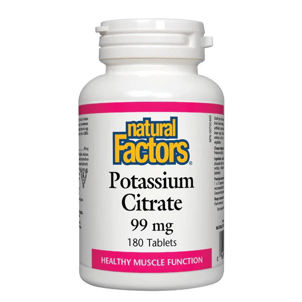 Citrate de potassium Natural Factors 180 comprimés