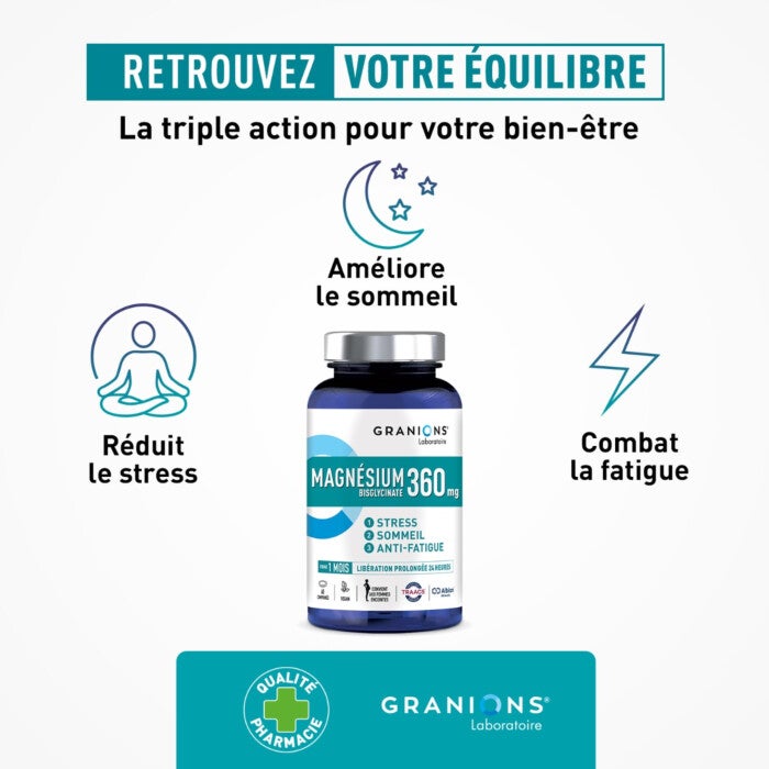 Granions Magnésium bisglycinate 360 mg - 60 comprimés