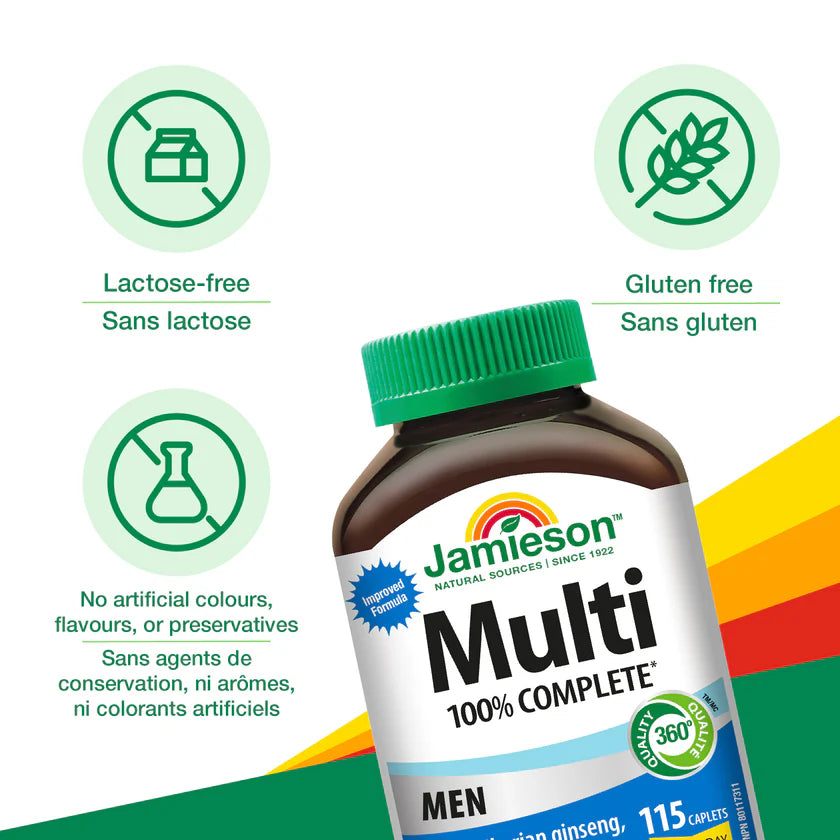 Jamieson Multi-vitamines complète à 100 % pour homme |pour soutenir la santé des hommes