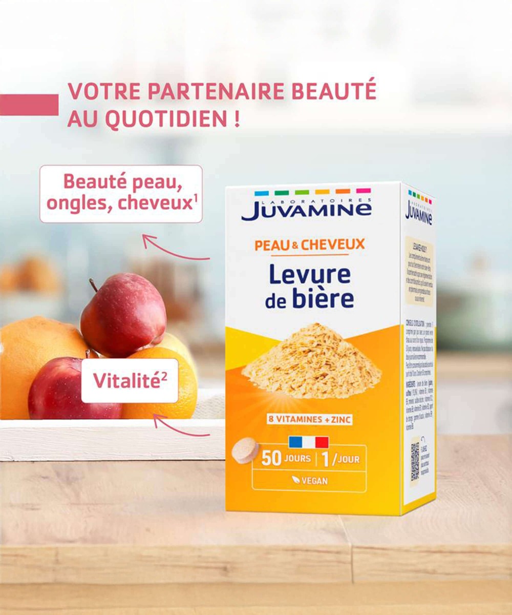 Juvamine |LEVURE DE BIÈRE Beauté de la peau et cheveux