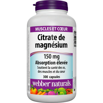 Complement alimentaire| Magnesium Citrate 150 mg - Webber Naturals