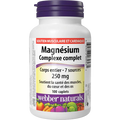 Webber Naturals Complexe complet de magnésium 250 mg, 7 sources de magnésium, 100 caplets, aide à soutenir la santé musculaire, cardiaque et osseuse