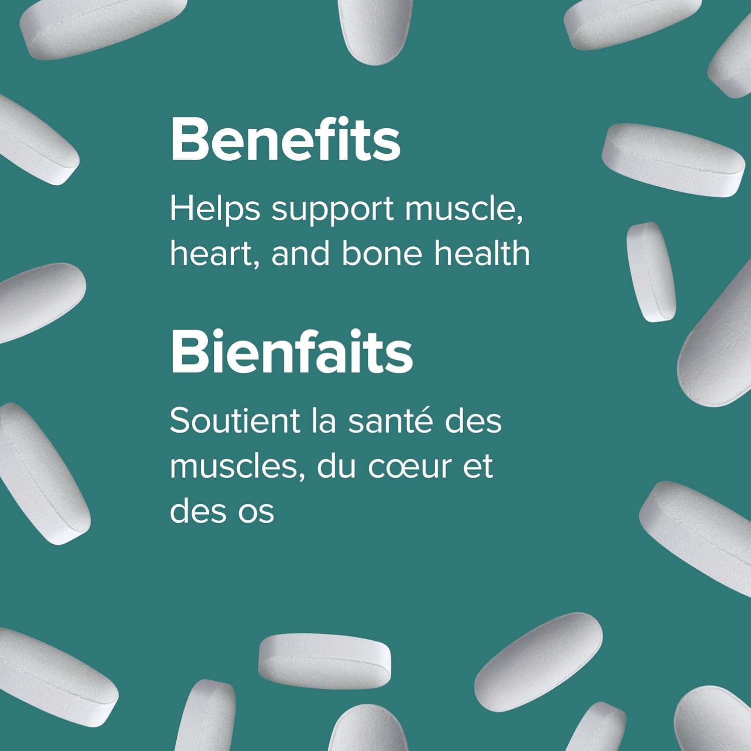 Webber Naturals Complexe complet de magnésium 250 mg, 7 sources de magnésium, 100 caplets, aide à soutenir la santé musculaire, cardiaque et osseuse