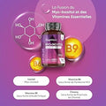 Myo inositol 4000mg Acide Folique Vitamine B6, B9, Chrome - La Vitamine B6 Contribue à la Régulation de l'Activité Hormonale, 120 Comprimés