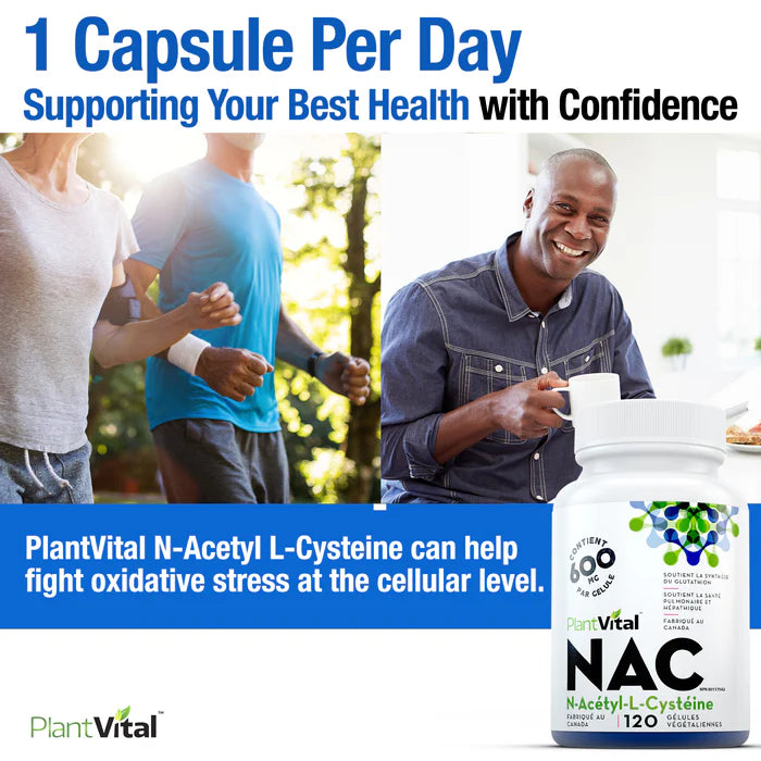 Complément de NAC 600 mg - NAC (N-acétylcystéine)- 120 capsules