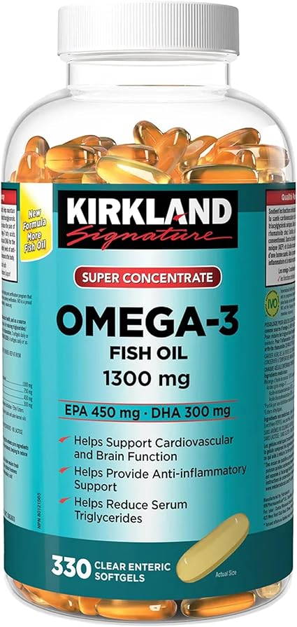 Complément alimentaire| Kirkland Super concentré oméga-3 1300 mg, 330 gélules molles