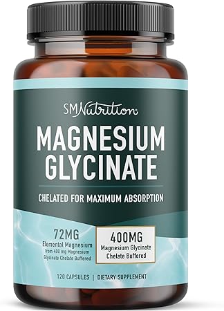 SMNutrition, Glycinate de magnésium, 120 mg, 36 capsules