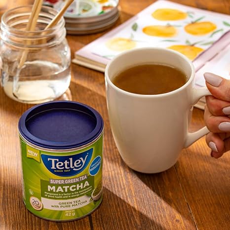 Tetley Super thé vert matcha – Thé vert avec matcha pur - 20 sachets de thé, 42 grammes, contient de la caféine